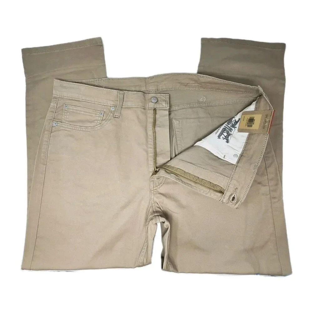 Levi's Men's 514 Straight Fit Cotton Twill Pant Khaki Beige Stretch Size 32x29